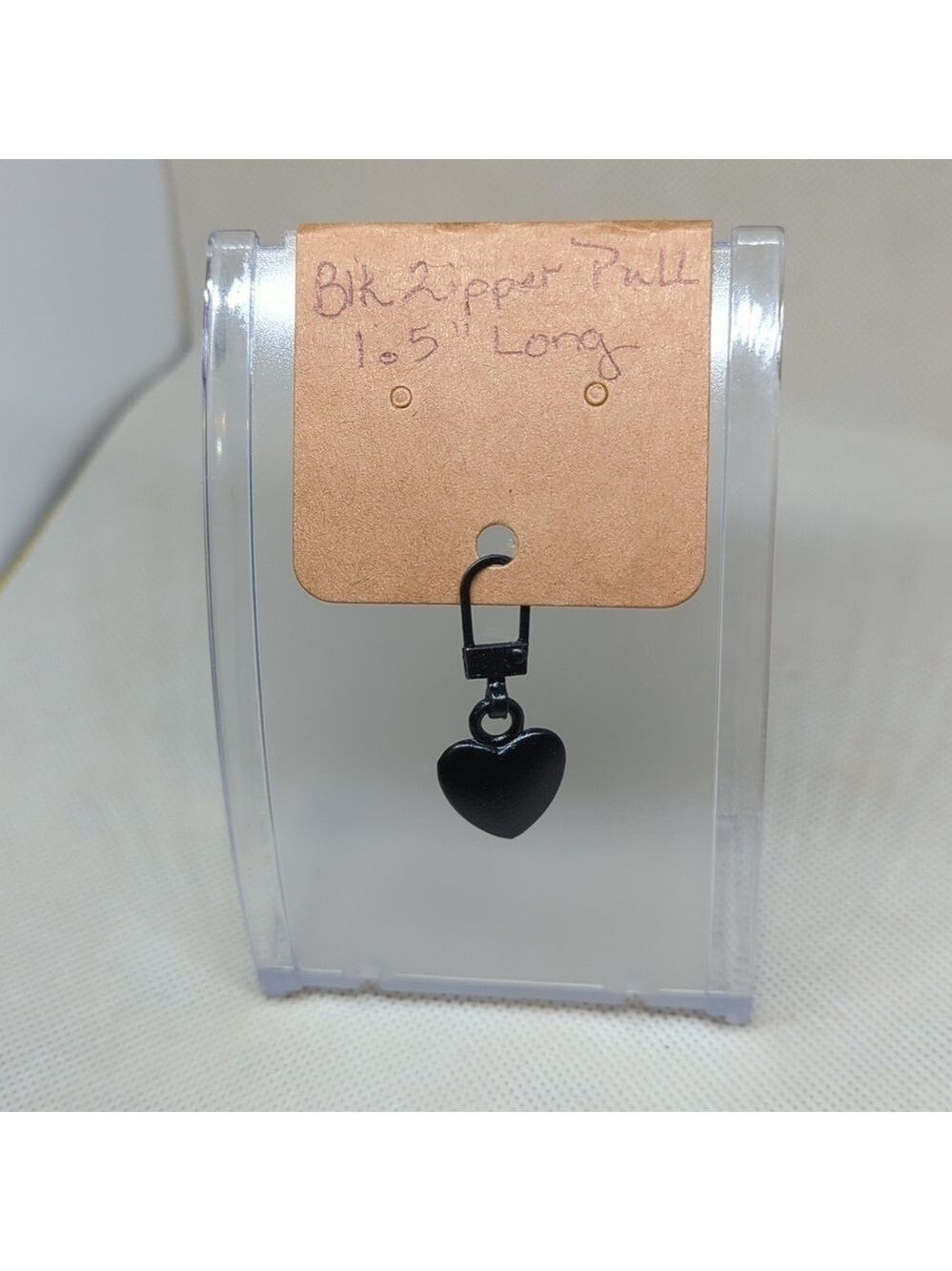 Zipper pull Replacement  Heart color Black New Pick 2 Any Style Or Color